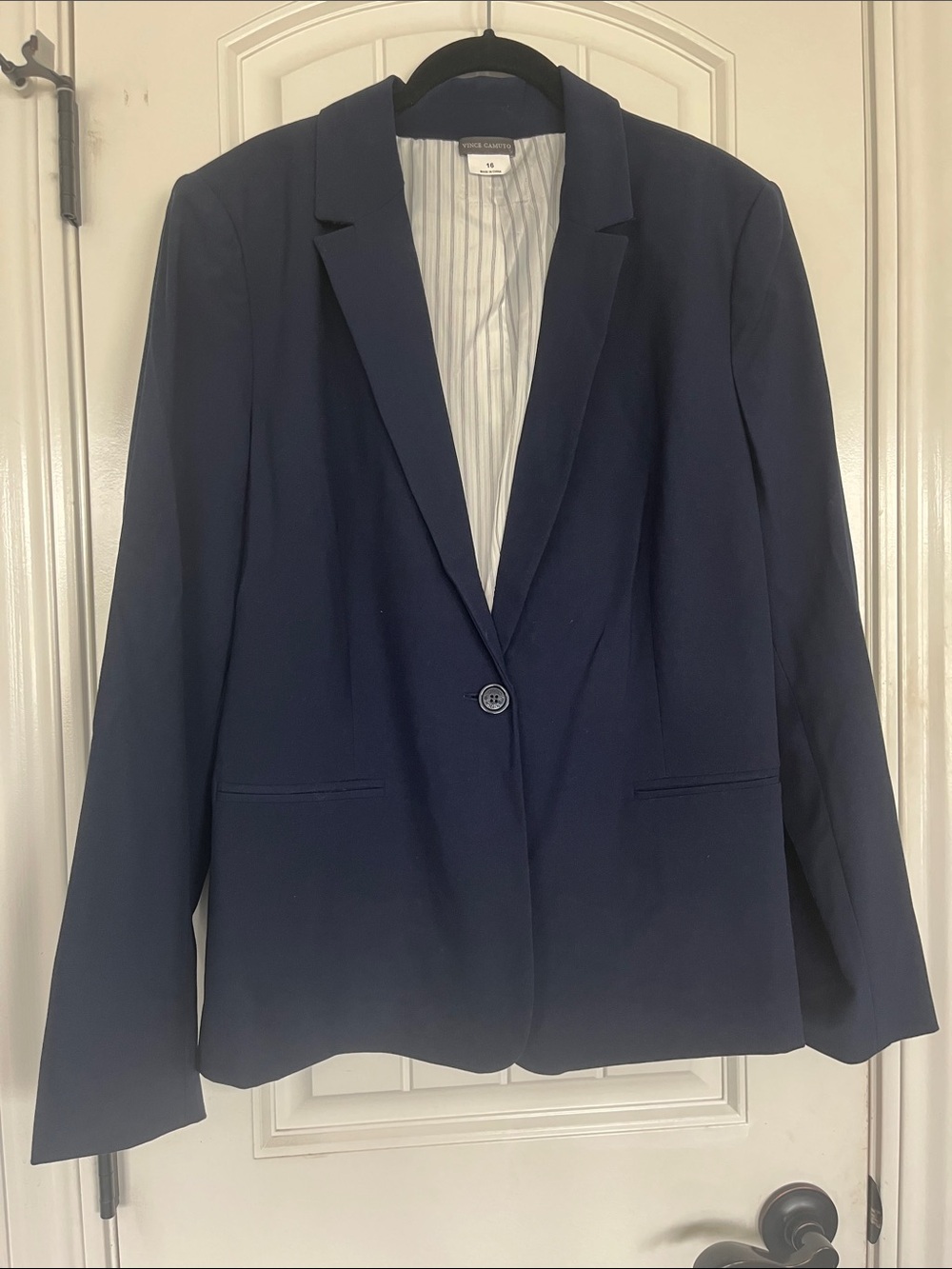 Vince Camuto Navy Single-Button Blazer